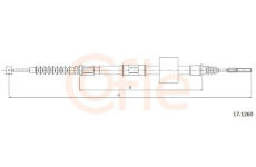 żażné lanko parkovacej brzdy COFLE 17.1260