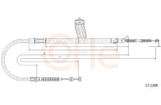 żażné lanko parkovacej brzdy COFLE 17.1268