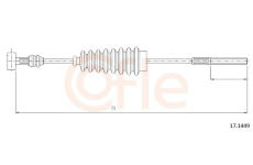 żażné lanko parkovacej brzdy COFLE 17.1449