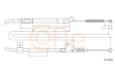 Tažné lanko, parkovací brzda COFLE 17.1513