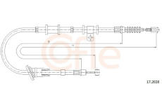 Tažné lanko, parkovací brzda COFLE 17.2028