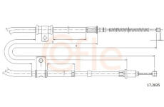 żażné lanko parkovacej brzdy COFLE 17.2035