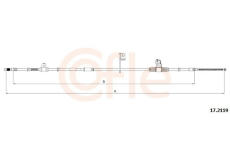 Tažné lanko, parkovací brzda COFLE 17.2119