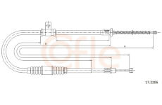żażné lanko parkovacej brzdy COFLE 17.2206