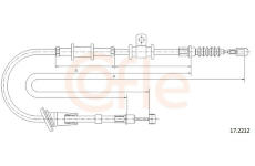 Tažné lanko, parkovací brzda COFLE 17.2212
