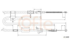 Tažné lanko, parkovací brzda COFLE 17.2509