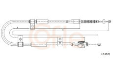 Tažné lanko, parkovací brzda COFLE 17.2525