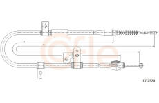 Tažné lanko, parkovací brzda COFLE 17.2526
