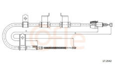 Tažné lanko, parkovací brzda COFLE 17.2542
