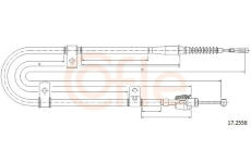 Tažné lanko, parkovací brzda COFLE 17.2558