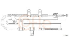 żażné lanko parkovacej brzdy COFLE 17.2565