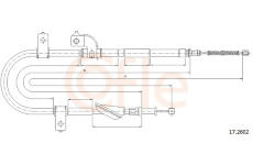 Tažné lanko, parkovací brzda COFLE 17.2602