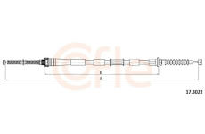 Tažné lanko, parkovací brzda COFLE 92.17.3022