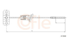 żażné lanko parkovacej brzdy COFLE 17.3510