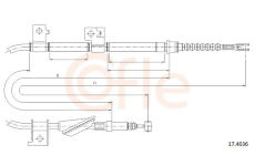 żażné lanko parkovacej brzdy COFLE 17.4036