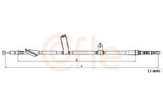 Tažné lanko, parkovací brzda COFLE 17.4045