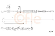 Tažné lanko, parkovací brzda COFLE 17.4210