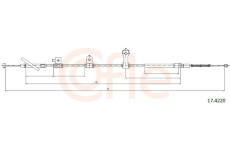 Tažné lanko, parkovací brzda COFLE 17.4220