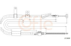 Tažné lanko, parkovací brzda COFLE 17.5030