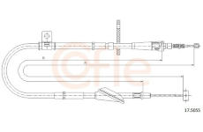 Tažné lanko, parkovací brzda COFLE 17.5055