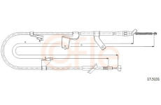 żażné lanko parkovacej brzdy COFLE 17.5131