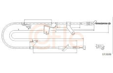 Tažné lanko, parkovací brzda COFLE 17.5133