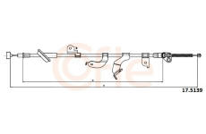 Tažné lanko, parkovací brzda COFLE 17.5139