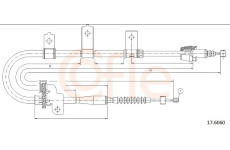 Tažné lanko, parkovací brzda COFLE 17.6060
