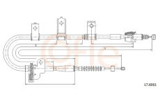 Tažné lanko, parkovací brzda COFLE 17.6061