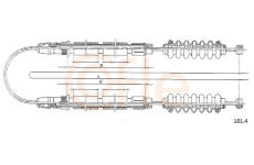 żażné lanko parkovacej brzdy COFLE 181.4