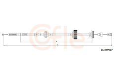 Tažné lanko, parkovací brzda COFLE 1E.BW007