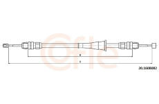 Tažné lanko, parkovací brzda COFLE 20.160B082