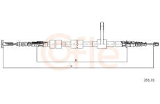 Tažné lanko, parkovací brzda COFLE 251.31