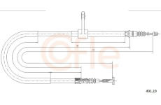 Tažné lanko, parkovací brzda COFLE 491.19