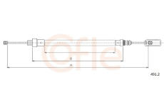 Tažné lanko, parkovací brzda COFLE 491.2