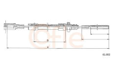 Tažné lanko, parkovací brzda COFLE 61.002