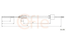 Tažné lanko, parkovací brzda COFLE 61.101