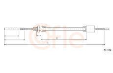 Tažné lanko, parkovací brzda COFLE 61.154