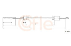 Tažné lanko, parkovací brzda COFLE 61.156