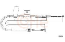 żażné lanko parkovacej brzdy COFLE 631.31