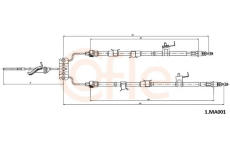 Tažné lanko, parkovací brzda COFLE 92.1.MA001