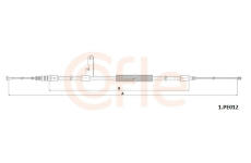 Tažné lanko, parkovací brzda COFLE 92.1.PE012