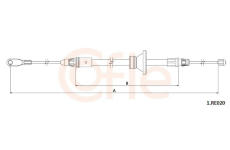 Tažné lanko, parkovací brzda COFLE 92.1.RE020