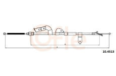 Tažné lanko, parkovací brzda COFLE 92.10.4513