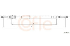 Tažné lanko, parkovací brzda COFLE 92.10.4521