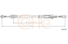 Tažné lanko, parkovací brzda COFLE 92.10.4727