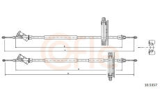 Tažné lanko, parkovací brzda COFLE 92.10.5357
