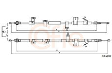 Tažné lanko, parkovací brzda COFLE 92.10.5392