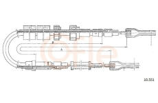 Tažné lanko, parkovací brzda COFLE 92.10.551