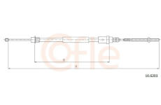 Tažné lanko, parkovací brzda COFLE 92.10.6203